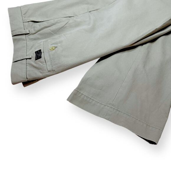 BANANA REPUBLIC Straight Leg 100%Cotton Arden Chino Pants Khaki Flat Front 38x32 - Picture 9 of 12